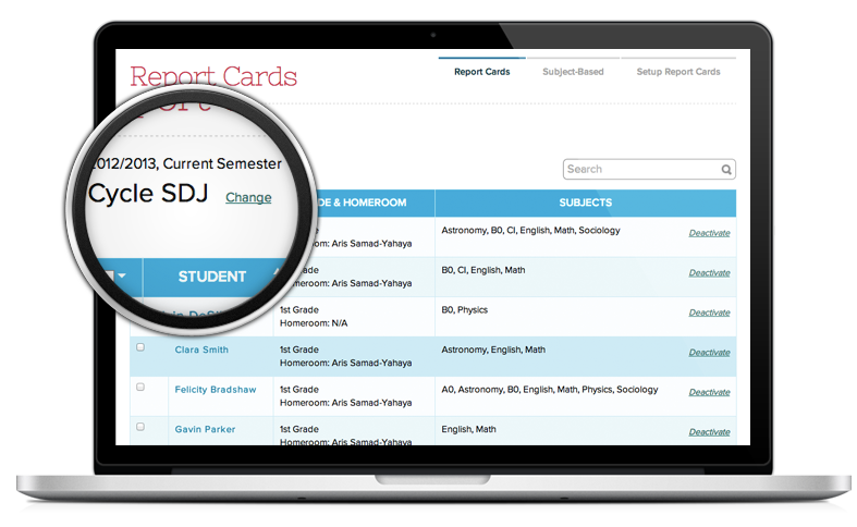 Student Report Card and Grade Management System